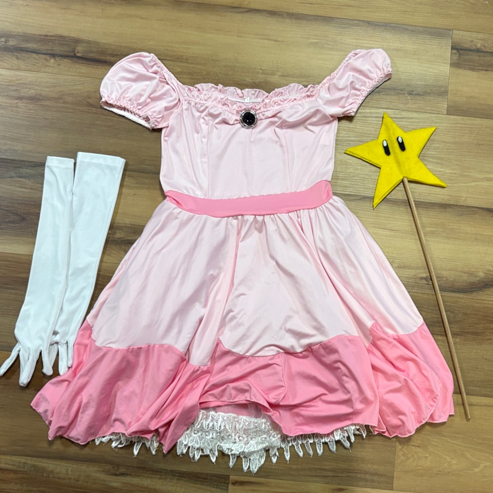 Women’s Pink Princess Costume with Star Wand